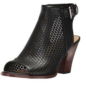 Sam Edelman Black Henri Peep Toe Ankle Strap Heels